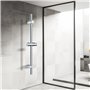 Barre de douche en acier inoxydable avec Support de pommeau de douche pivotant à 360° et Fixa