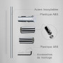 TODOT Barre de douche Chromé 70cm, Barre de douche en acier inoxydable avec Support de pommeau de douche pivotant à 360° et Fixa