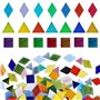 JGCJGG 600 Pcs Carreaux de Mosaïque en Verre Multicolore