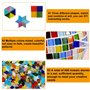 JGCJGG 600 Pcs Carreaux de Mosaïque en Verre Multicolore, Tesselles Mosaïque Colorés, Tesselles Mosaïque Loisirs Créatifs 3 Form