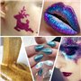 Paillettes extra fines, ensemble de 36 couleurs de paillettes cosmétiques pour les arts des ongles, en résine, pour le visage, l