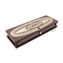 House of Cribbage - Planche à Cribbage Continue Incrustée en Bois Wengé/Érable : 4 rails – Couvercles coulissants, tiroir et piq
