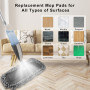 Homgif Mop Pads, 3 Piece Microfiber Mop Cover for All Floor Types, Replacement Floor Mop Cover 44x19cm for All Spray Mops and De
