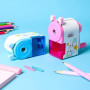 Meet-shop Taille-Crayon à Manivelle Mode Manuel 2 packs Manivelle Machine à Tailler avec Conteneur pour Enfants Etudiants Ecole 