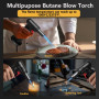 Sondiko Chalumeau de Cuisine, S907 avec Jauge de Carburant, Briquet Chalumeau Rechargeable avec Verrouillage de Sécurité et Flam