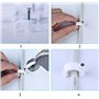 MINGZE 100pcs Serre-câbles Attache-câble Blanc Rond Câble Clips de fil avec un clou en acier, Agrafe électrique de câble de fil,