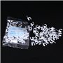 MINGZE 100pcs Serre-câbles Attache-câble Blanc Rond Câble Clips de fil avec un clou en acier, Agrafe électrique de câble de fil,