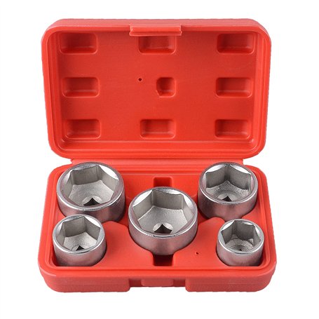 DAYUAN Lot de 5 douilles de démontage de filtre à huile Cr-V 3/8" 24