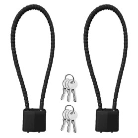 Lot de 2 cadenas à câble avec clé