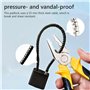 Lot de 2 cadenas à câble avec clé, cadenas robuste avec longue anse et 4 clés, plus grand espace de fermeture, pour valise, port