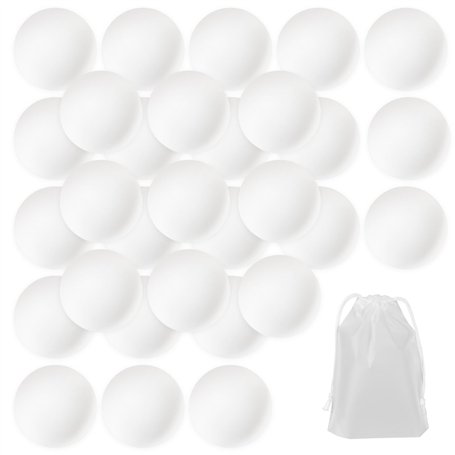 arrderly Lot de 30 balles de tennis de table blanches sans couture - Balles de tennis de table en plastique pour le sport