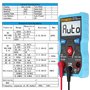 Multimètre numérique,véritable multimètre numérique RMS avec un écran LCD rétroéclairé de 4000 points,plage automatique,engrenag