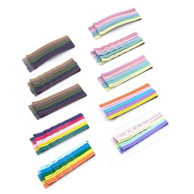 Épingles à Cheveux 100 pcs Coloré Arc en Ciel Coloré Cheveux Pinces à Cheveux Tisser Glissière Droite Glissière Pinces à Cheveux