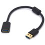 Tomost Câble USB 3.0 mâle vers femelle sans EMI avec perle de ferrite anti-interférences pour scanner, appareil photo, etc. (mâl