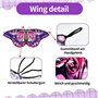 Deguisement Papillon Fille, Costume Carnaval Fille Jupe Tulle Violet avec Ailes de Papillon Serre-Tête Masque Baguette de Fée Ta