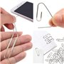 Lot de 700 trombones en argent pour bureau et organisation de documents personnels (28 mm, 33 mm, 50 mm)