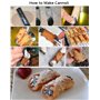 Cannoli Moule Set,21 pièces en acier inoxydable crème gâteau moule spirale croissant moule bricolage solénoïde anode spirale gât