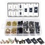 WJMY Agrafes Carrosserie 170pcs Assortiment de Vis et d'ecrou Cage U-clip Voiture pour Motos