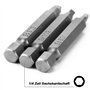 Mesee 9pcs Embouts de Tournevis à Tête Carrée 50mm de Tige Hexagonale 1/4" en S2 acier SQ1 SQ2 SQ3 Kit Embout de Vissage de Tige