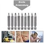 Mesee 9pcs Embouts de Tournevis à Tête Carrée 50mm de Tige Hexagonale 1/4" en S2 acier SQ1 SQ2 SQ3 Kit Embout de Vissage de Tige