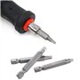 Mesee 9pcs Embouts de Tournevis à Tête Carrée 50mm de Tige Hexagonale 1/4" en S2 acier SQ1 SQ2 SQ3 Kit Embout de Vissage de Tige
