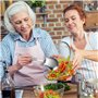 Sporgo Lot de 5 ustensiles de cuisine en acier inoxydable - Ustensiles de cuisine avec louche à soupe, écumoire, spatule fendue,