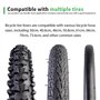 Lot de 2 inserts de pneu de vélo : Sporgo Bande de protection anti-crevaison pour pneu de vélo Compatible avec les pneus de vélo
