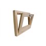 Fenêtre en bois - CM L 90 x 50 H Vasistas - Traitée avec imprégnant naturel - Bois Lamellaire - Double verre - Poignée