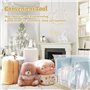 Lot de 10 grands sacs en plastique transparent, 101 x 152 cm, géants pour ranger la poussière, les bagages, les valises, les meu
