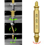 6 ModèLes Différents Extracteur de Vis, Hss 4341 Extracteur de Vis Cassée Professionnels, En Acier Rapide Extracteur Vis pour Vi