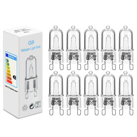 Ampoule G9 10pcs 40W 230V 2900K 480LM Dimmable Warm White G9 ampoule halogène Convient pour les ampoule four