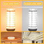 Vinmooog ampoule g9 led 5W (5pcs) équivaut à 40 watts halogène G9 500LM 3000K Lumière blanc chaud 220V Sans scintillement Non-di