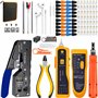 MAYLINE Cirmpature pour câbles réseau RJ45 Pince à sertir Kit d'outils réseau et câbles à sertir RJ45 RJ12 CAT5 CAT6 Pince entre