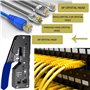 MAYLINE Cirmpature pour câbles réseau RJ45 Pince à sertir Kit d'outils réseau et câbles à sertir RJ45 RJ12 CAT5 CAT6 Pince entre