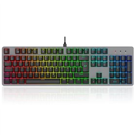 CIY X35 Clavier de Jeu Mécanique AZERTY FR Commutateurs Bleu 105 Touches Complètes Rétroéclairage RVB Anti-Fantôme Claviers Prof
