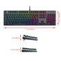 CIY X35 Clavier de Jeu Mécanique AZERTY FR Commutateurs Bleu 105 Touches Complètes Rétroéclairage RVB Anti-Fantôme Claviers Prof