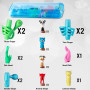 TSKDKIT Lot de 10 Guides doigts pour gauchers et droitier - guide doigt enfant pencils grip poignées de crayon pour enfants Grip