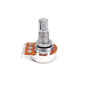 Alnicov Potentiomètres pour guitare mini Pot B500K Contrôle audio volume ton arbre divisé long pour basse électrique