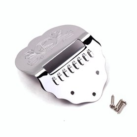 Alnicov Pièces de cordier de mandoline en métal festonné K Word pour mandoline à 8 cordes (argent)