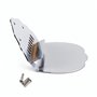 Alnicov Pièces de cordier de mandoline en métal festonné K Word pour mandoline à 8 cordes (argent)