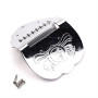 Alnicov Pièces de cordier de mandoline en métal festonné K Word pour mandoline à 8 cordes (argent)