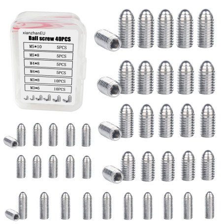 xianzhanEU 40 PCS Plongeur à Bille Vis Sans Tete