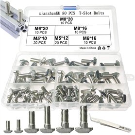 xianzhanEU 80 PCS M5/M6/M8 Boulon en T