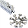 xianzhanEU 80 PCS M5/M6/M8 Boulon en T,Acier au Carbone Vis en T Série 20/30/40 Standard Européenne pour Profil en Aluminium,ave