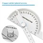 Inntek Rapporteur Chercheur Angle 0-180° Tête Ronde avec 300mm Bras Mesure, Goniomètre Multifonctionnel Jauge de Recherche avec 