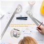 Inntek Rapporteur Chercheur Angle 0-180° Tête Ronde avec 300mm Bras Mesure, Goniomètre Multifonctionnel Jauge de Recherche avec 
