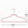 AREKUAEI Lot de 50 cintres en velours rose pâle de qualité supérieure - Antidérapants - Crochets en cuivre/or rose - Cintres peu