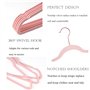 AREKUAEI Lot de 50 cintres en velours rose pâle de qualité supérieure - Antidérapants - Crochets en cuivre/or rose - Cintres peu