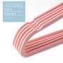 AREKUAEI Lot de 50 cintres en velours rose pâle de qualité supérieure - Antidérapants - Crochets en cuivre/or rose - Cintres peu