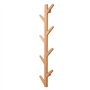 FREOSEN Porte Manteau Mural en Bois Naturel Portant Vêtements Mural en Bamboo Porte Manteau Bois Vertical Corchets Patère en Boi